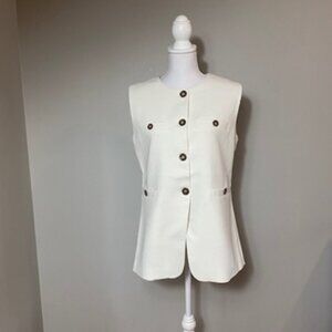 Joie Cream Vest Blazer Size M NWT